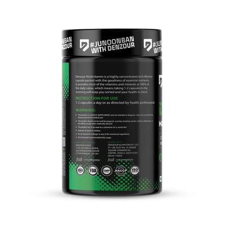Denzour Nutrition Denz - Vita Multivitamin Capsules For Men & Women | Immunity | 60 Capsules