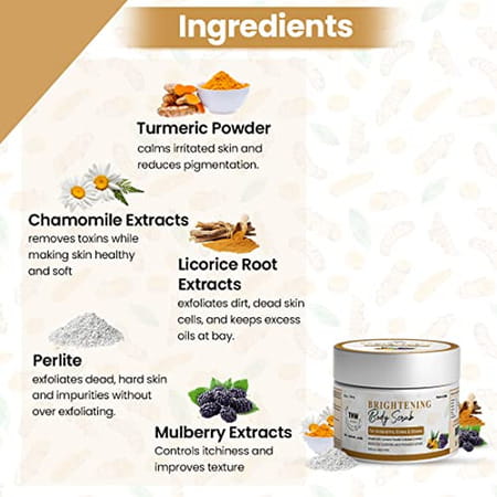 Tnw-The Natural Wash Brightening Body Scrub With Turmeric Extracts And Mulberry Extracts 50 Gm