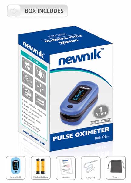 Newnik Px701 Fingertip Pulse Oximeter Light Blue