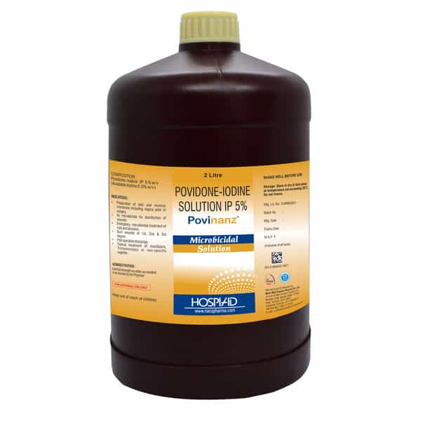 Povinanz 5% Microbicidal Povidone Iodine Solution Ip 2 Ltr Pack-1