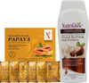Nutriglow Natural's Advanced Pro Formula Set Of 2 Papaya Facial Kit 60Gm & Shea Butter Lotion 100Ml