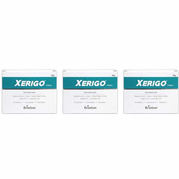 Brinton Xerigo Intense Skin Moisturizing Cream | 50G X Pack Of 3