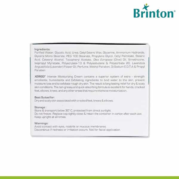 Brinton Xerigo Intense Skin Moisturizing Cream | 50G X Pack Of 3