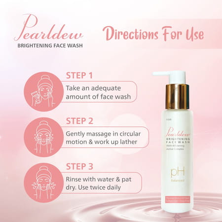 Pearldew Brightening Face Wash 100 Ml|With Licorice | Aloe Vera | Vitamin E & B3|100 Ml (Pack Of 1)