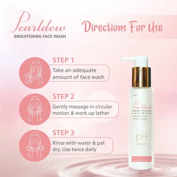 Pearldew Brightening Face Wash 100 Ml|With Licorice | Aloe Vera | Vitamin E & B3|100 Ml (Pack Of 1)