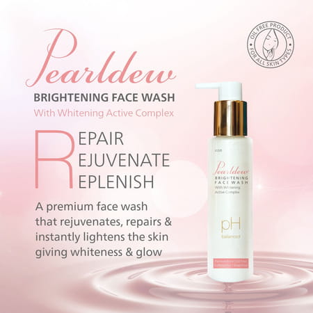 Pearldew Brightening Face Wash 100 Ml|With Licorice | Aloe Vera | Vitamin E & B3|100 Ml (Pack Of 1)
