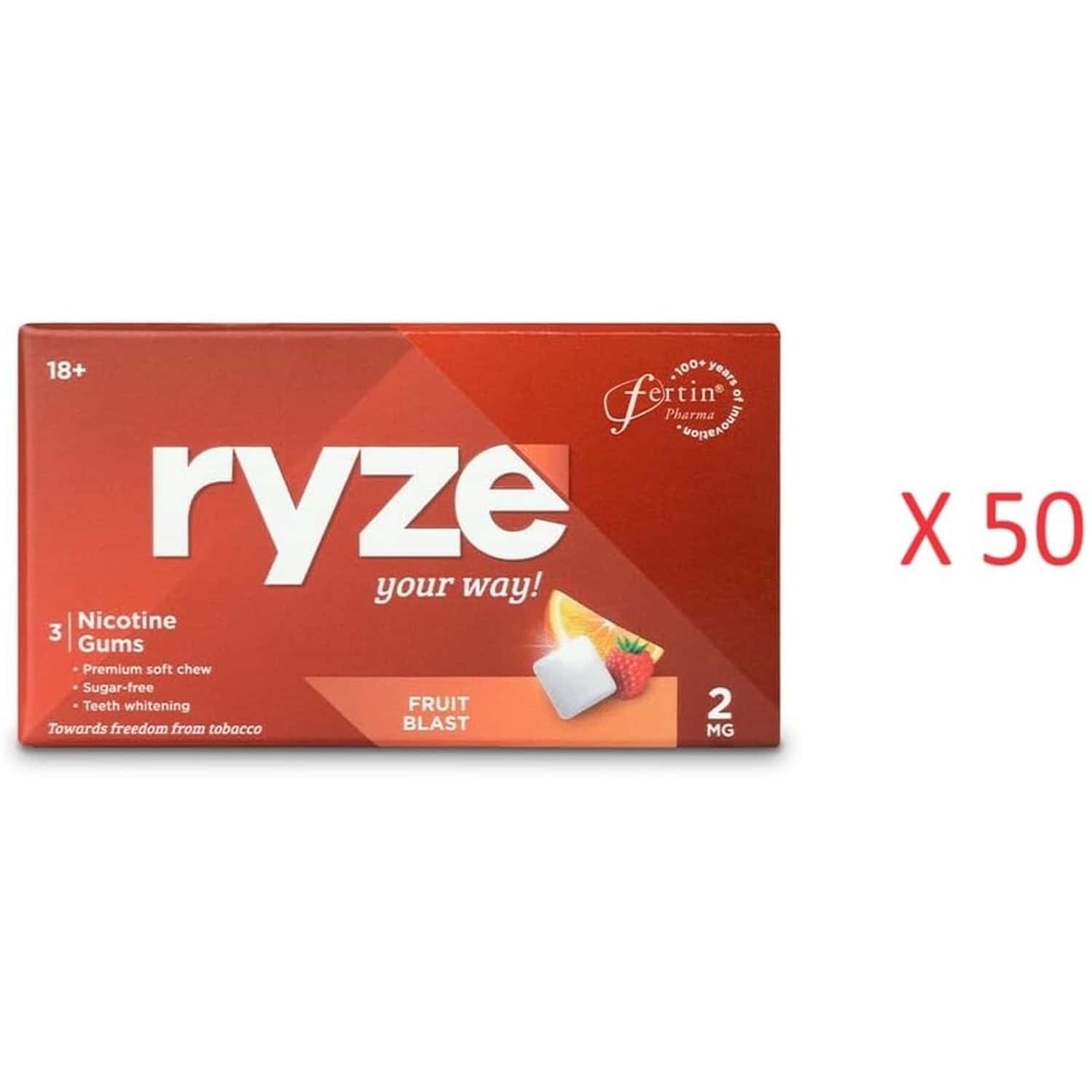 Buy RYZE NICOTINE| FRUIT BLAST | 2MG| 3 GUMS X PACK OF 50 SMOKING  CESSATIONS Online & Get Upto 60% OFF at PharmEasy