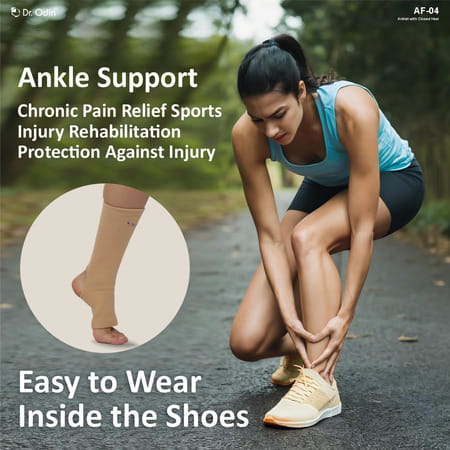 Dr. Odin Ankle Support Brace With Closed Heel | Ankle Binder Pain Relief For Sprained Ankle (Large)