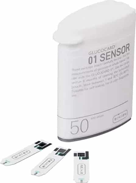 Arkray Blood Glucose Meter Strips (Glucocard 01 Mini - Bottle Pack) 50 Glucometer Strips