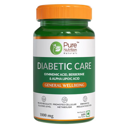 Pure Nutrition Diabetic Care Tablets Improves Insulin Sensitivity & Blood Glucose Levels 60 Tablets