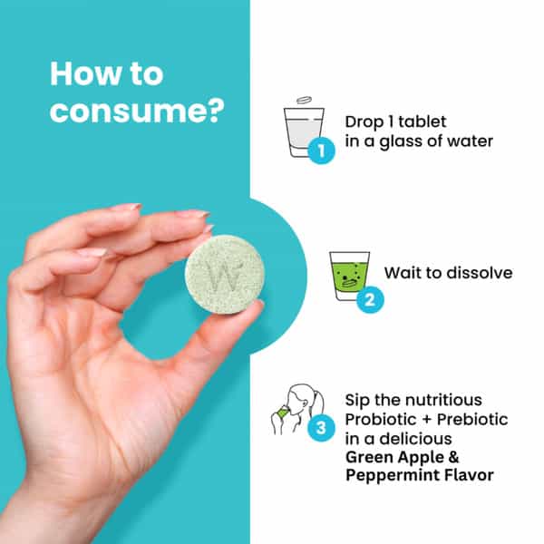 Wellbeing Nutrition Daily Probiotic+Prebiotic Plant Based 18 Billion Cfu 6 Strains 21 Tablets