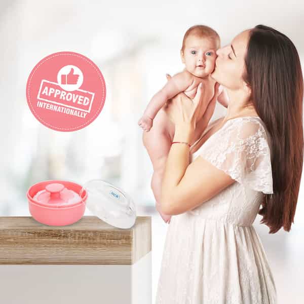 Mee Mee Soft Feel Powder Puff With Powder (Pink)