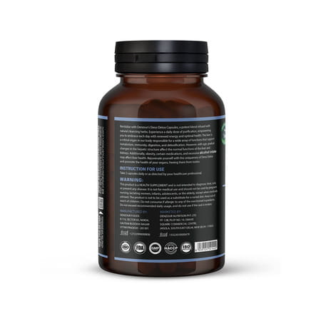 Denzour Nutrition Denz - Detox 1000mg | Supports Liver & Kidney Function | 60 Veg Capsules