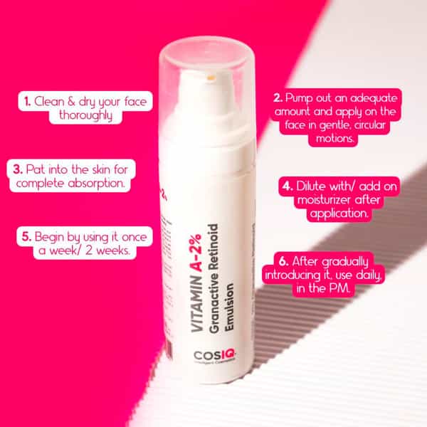 Cos-Iq A-2% Granactive Retinoid Emulsion 30Ml | Vit-A Anti Ageing Night Cream Serum For Wrinkles