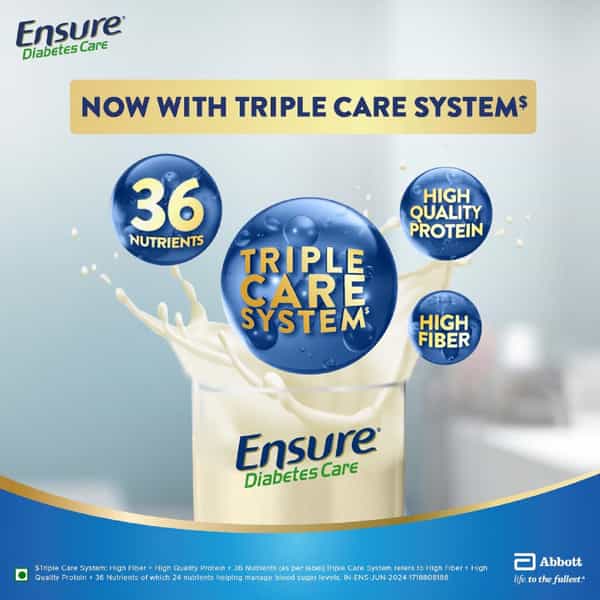 Ensure Diabetes Care Specialized Nutrition Drink Vanilla Flavour Box 1.9 Kg