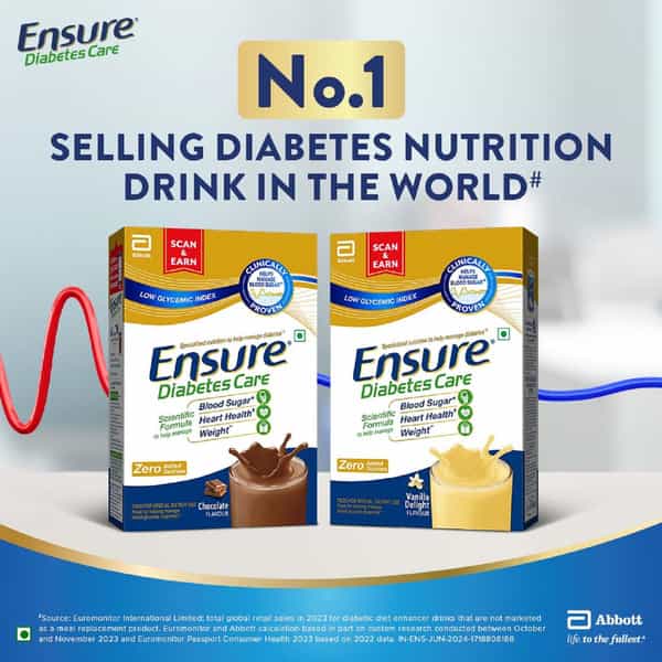 Ensure Diabetes Care Specialized Nutrition Drink Vanilla Flavour Box 1.9 Kg
