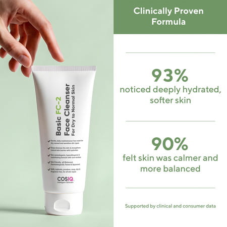 Cos-Iq Fc-2 Face Cleanser For Dry Skin 100Ml | Face Wash With Salicylic Acid 2%Ww|Men & Women