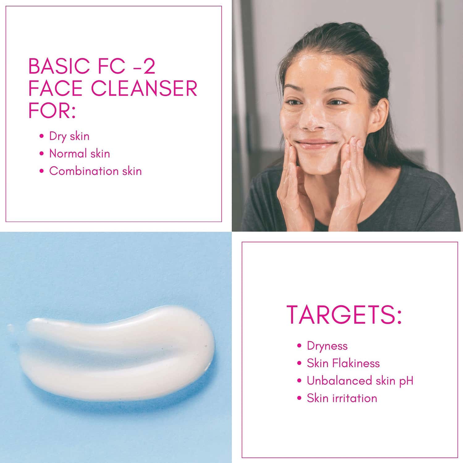 Buy COSIQ FC2 FACE CLEANSER FOR DRY SKIN 100ML FACE WASH WITH