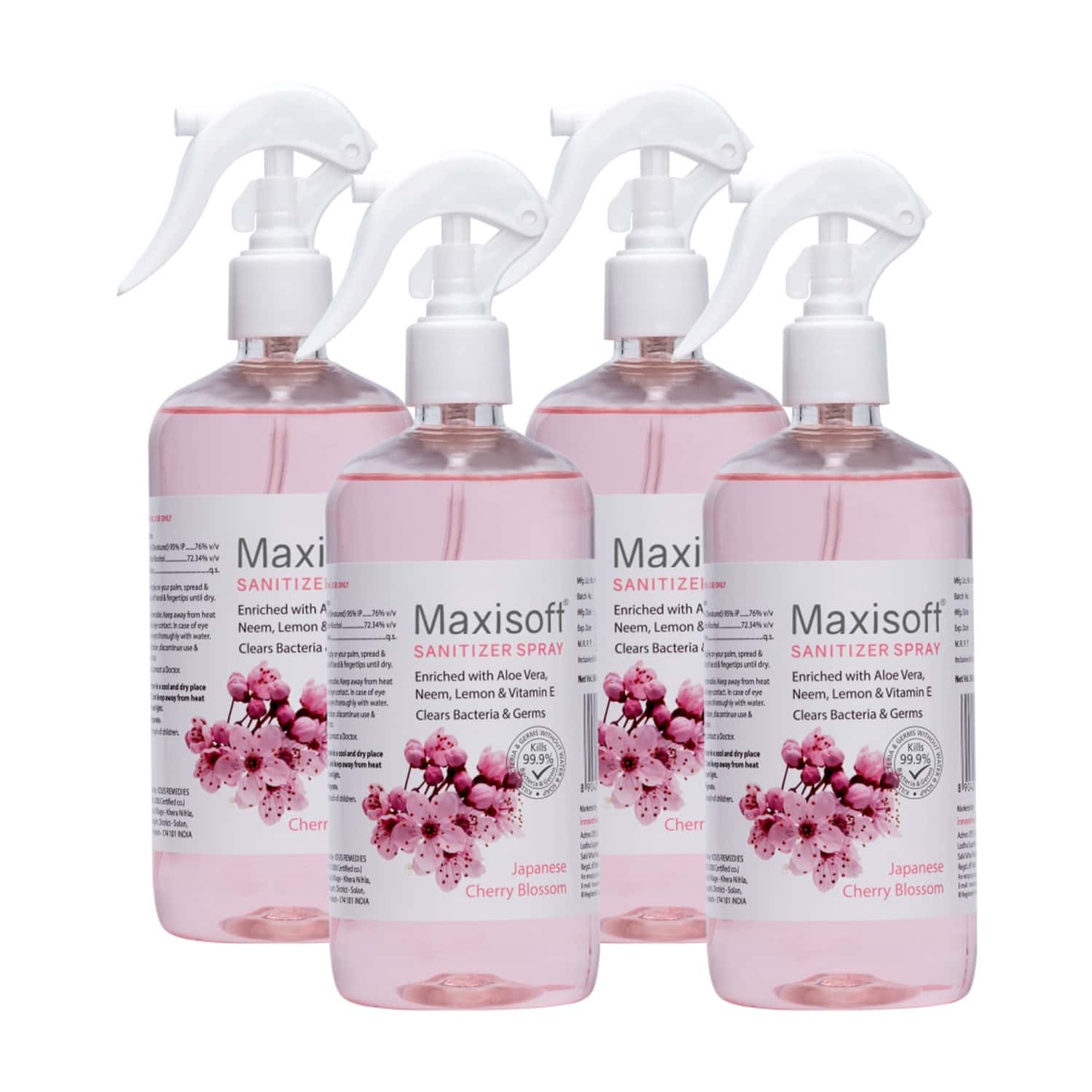 Buy MAXISOFT HAND SANITIZER SPRAY (JAPANESE CHERRY BLOSSOM) 500 ML