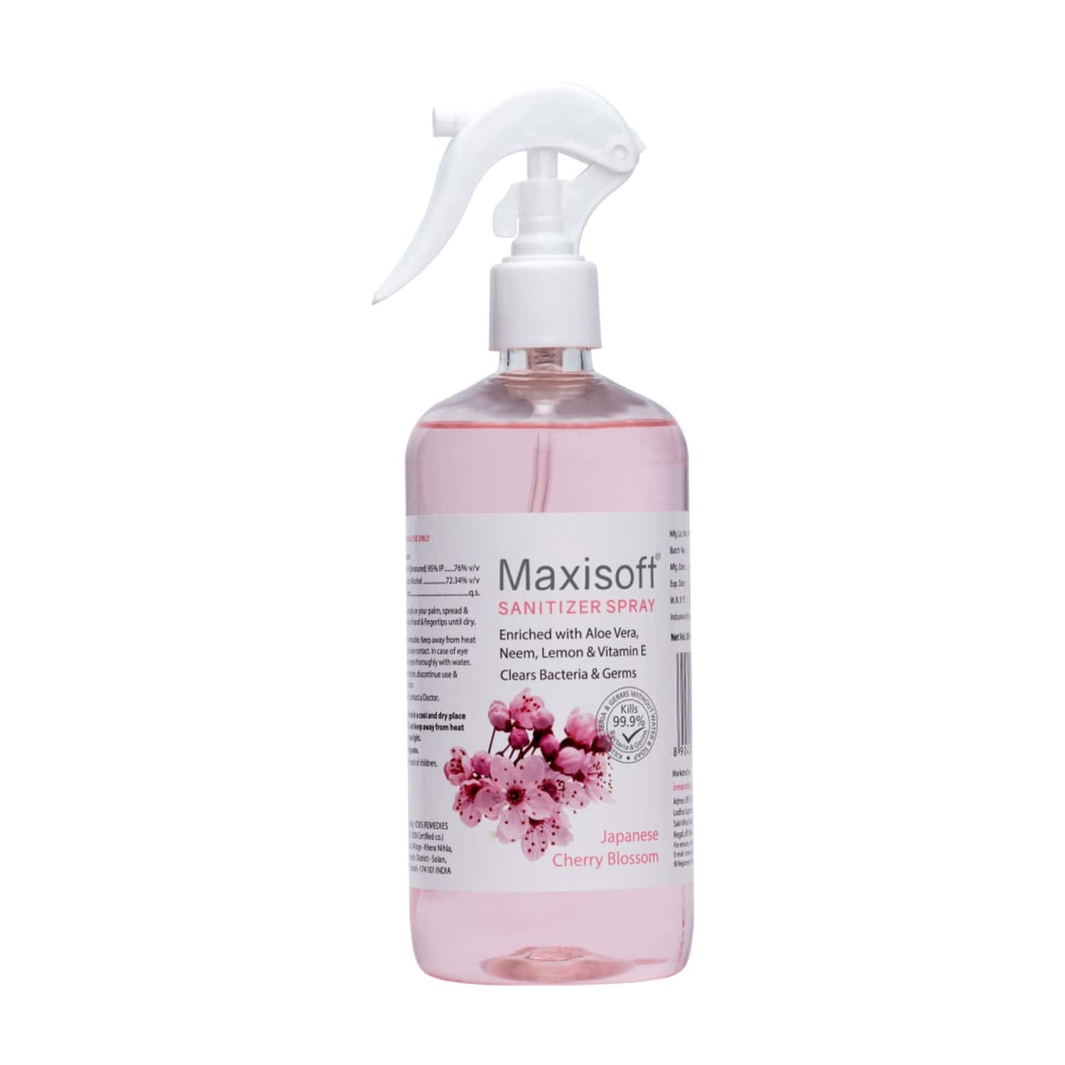 Maxisoft Sanitizer Spray | Japanese Cherry Blossom | 500 Ml