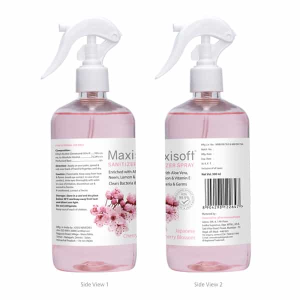 Maxisoft Sanitizer Spray | Japanese Cherry Blossom | 500 Ml