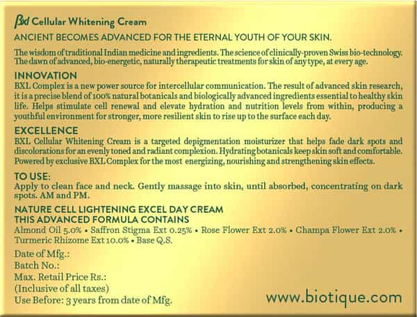 Biotique Bxl Whitneing Cream - 50 Gm