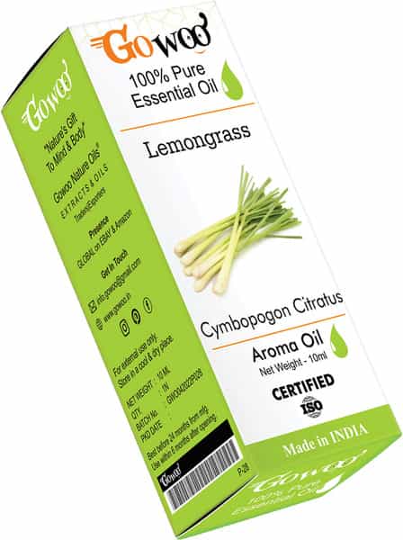 Go Woo 100% Virgin Lemongrass Essential Oil 10 Ml