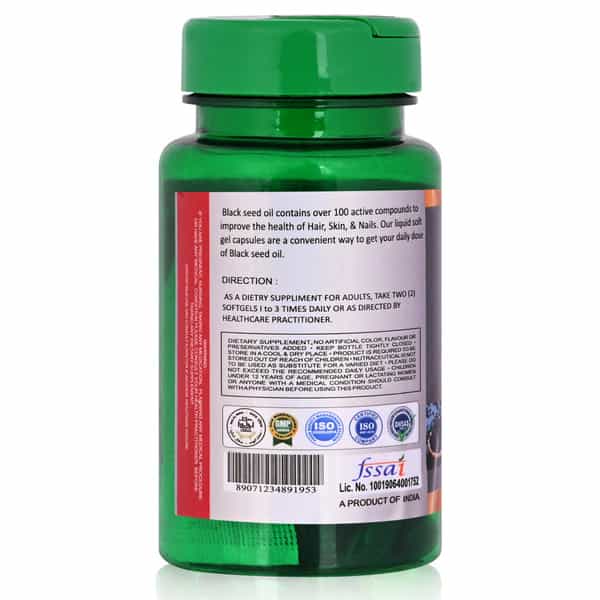 Cipzer Kalonji Softgel Capsule|Improves Blood Sugar Regulation|Lowers Cholesterol-60 Capsules