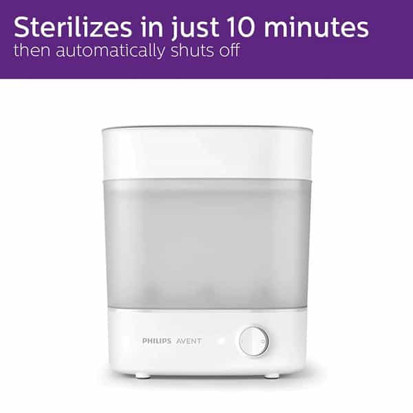 Philips Avent Advance Bottlesteam Sterilizer Scf291/00 6 Baby Bottles Teats & Accessories- White