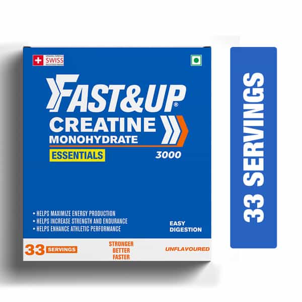 Fast&Up Creatine Monohydrate | Helps Sustain Longer Workout | Muscle Repair & Recovery - Unflavored