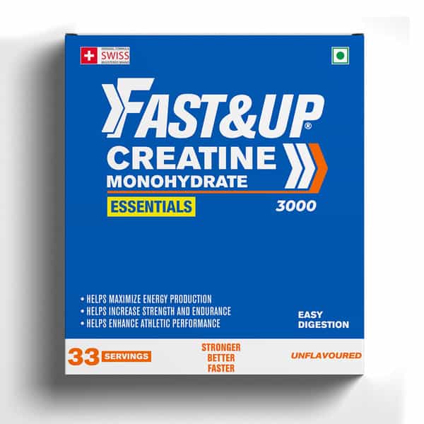 Fast&Up Creatine Monohydrate | Helps Sustain Longer Workout | Muscle Repair & Recovery - Unflavored