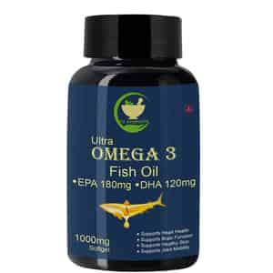 Fij Ayurveda Ultra Omega 3 Fish Oil - 1000mg (180 Mg Epa & 120 Mg Dha) - 60 Capsules