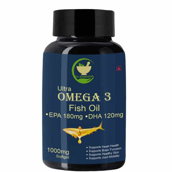 Fij Ayurveda Ultra Omega 3 Fish Oil - 1000Mg (180 Mg Epa & 120 Mg Dha) - 60 Capsules