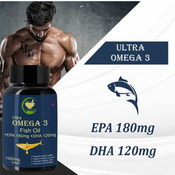 Fij Ayurveda Ultra Omega 3 Fish Oil - 1000Mg (180 Mg Epa & 120 Mg Dha) - 60 Capsules