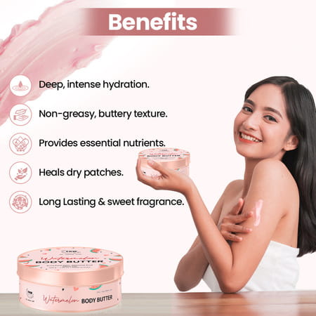 Tnw The Natural Wash Watermelon Body Butter| With Watermelon Extract| For Hydrated Skin| 200g
