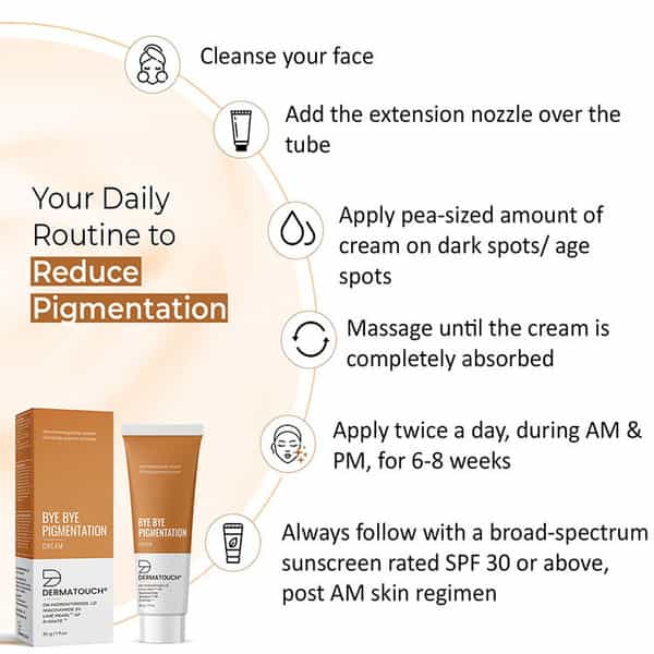 Dermatouch Bye Bye Pigmentation Removal Cream For Women/Men With Niacinamide - 30G