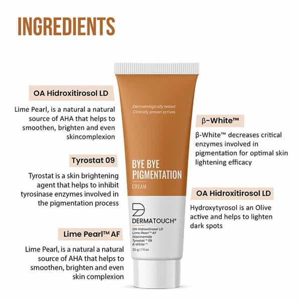Dermatouch Bye Bye Pigmentation Removal Cream For Women/Men With Niacinamide - 30G