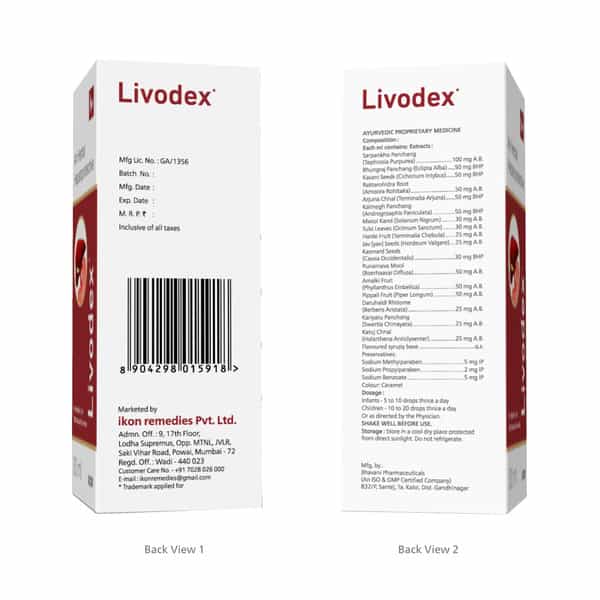 Livodex Drops Liver Health 30 Ml | Liver Health Supplement | Detox Liver| Fatty Liver (Pack Of 1)