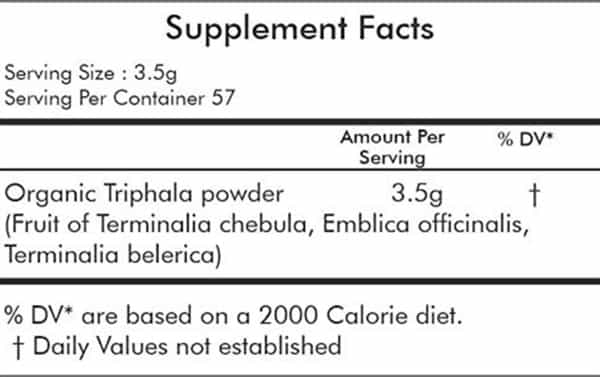 Grazing Meadows Organic Triphala Powder/Amla : Bibhitaki : Haritaki / 200Gms N (Pack Of 5)