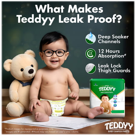 Teddyy Baby Pant Easy Medium 30'S X 8 C