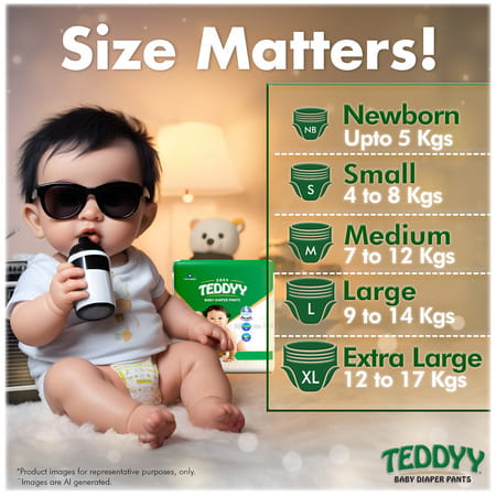 Teddyy Baby Pant Easy Medium 30'S X 8 C