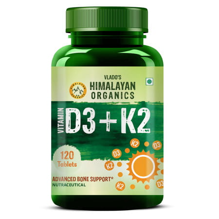 Vlado'S Himalayan Organics Vitamin D3 With K2 As Mk7 Supplement- 120 Veg Tablets