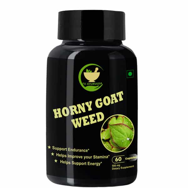 Fij Ayurveda Horny Goat Weed Epimedium Extract With Maca Root Powder - 60 Capsules