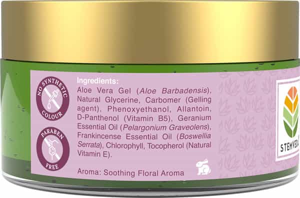 Stemveda Aloe Vera Gel Geranium Frankincense 110 Gm