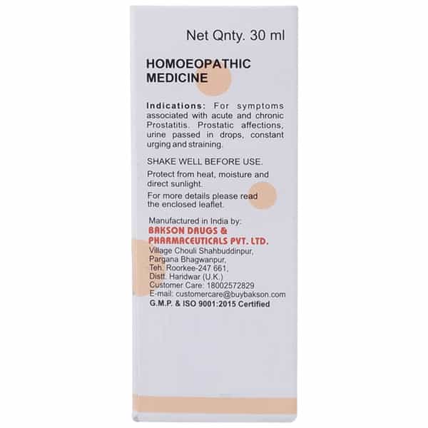 Dr Bakshi's Bakson Homoeopathy B13 Prostatitis Drops 30 Ml