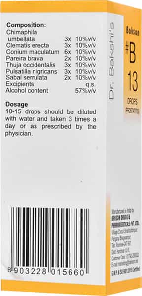 Dr Bakshi's Bakson Homoeopathy B13 Prostatitis Drops 30 Ml
