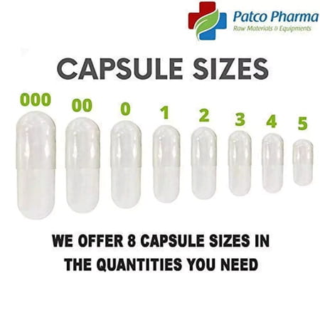 Patco Pharma - Size 0 Golden Empty Vegetarian Pill Capsule|Diy Powder Filling (Pack Of 1000)