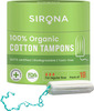 Sirona Regular Flow Organic Tampons Made With 100% Organic Cotton Non-Applicator Tampons - 18 Pcs