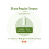 Sirona Regular Flow Organic Tampons Made With 100% Organic Cotton Non-Applicator Tampons - 18 Pcs