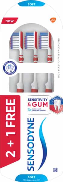 Sensodyne Sensitivity & Gum Toothbrush With Soft Bristles (Buy 2 Get 1 Free)
